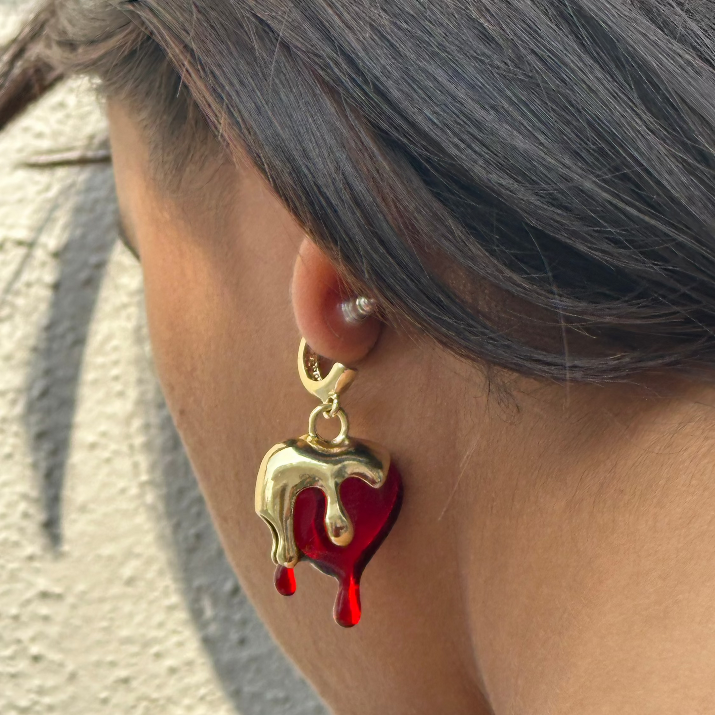Blood Heart Earring